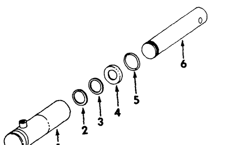 Hydraulic Cylinder - Hydraulic Lift Or Three Point Hitch Attachments Ii Diagram and Parts List for CUB185  Cub Cadet Lawn Tractor